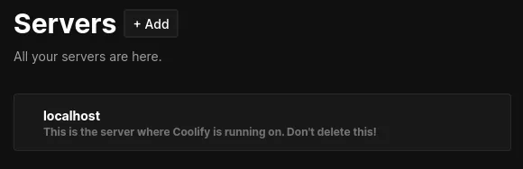 Coolify settings page screenshot