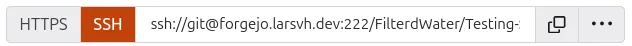 SSH clone url